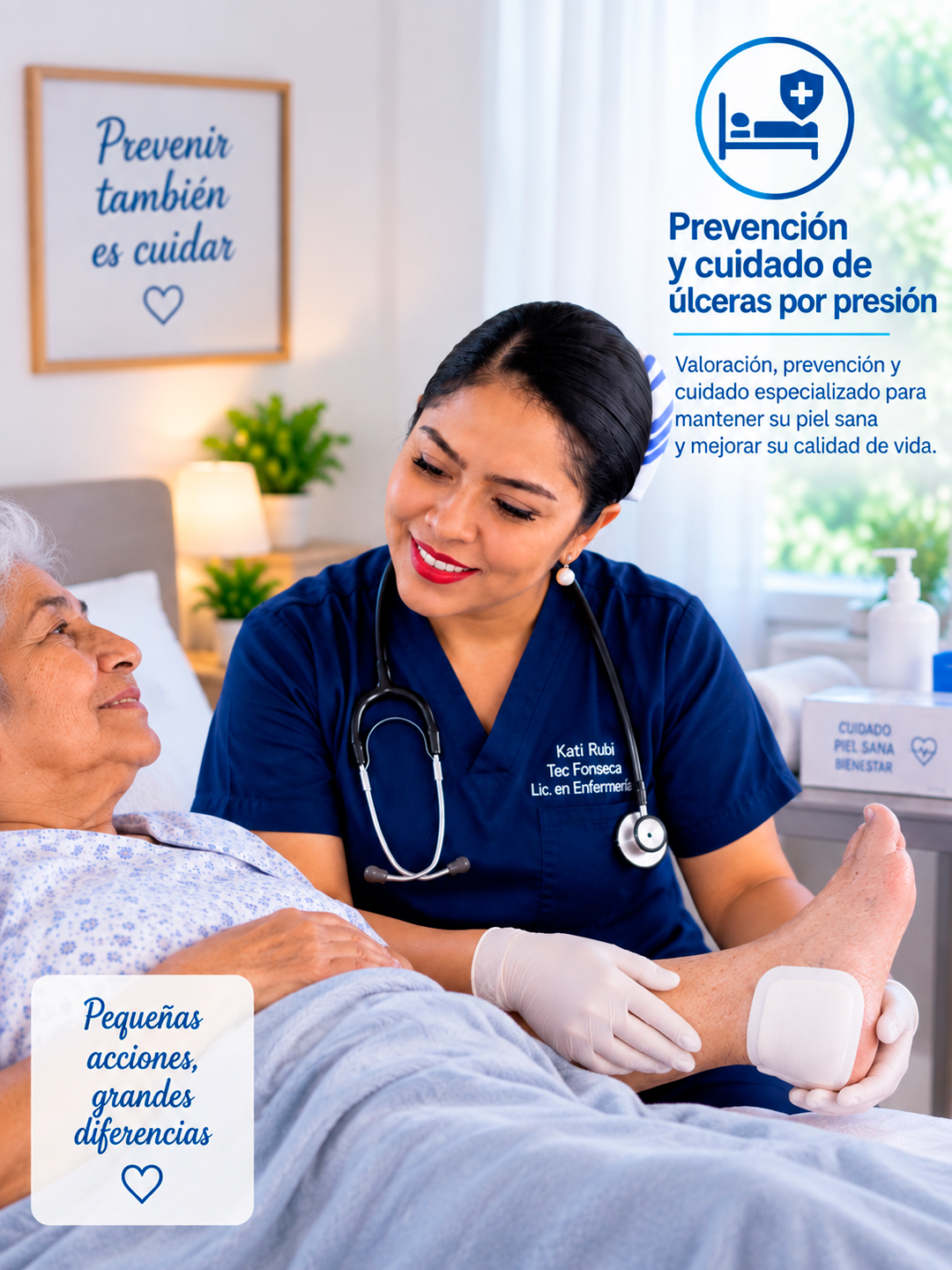 Kati realizando prevención y cuidados